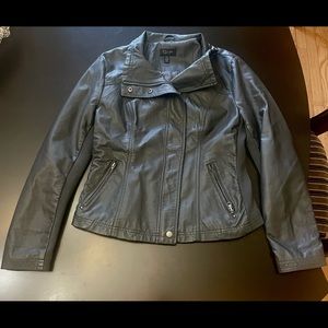 RD Style Grey Leather Jacket